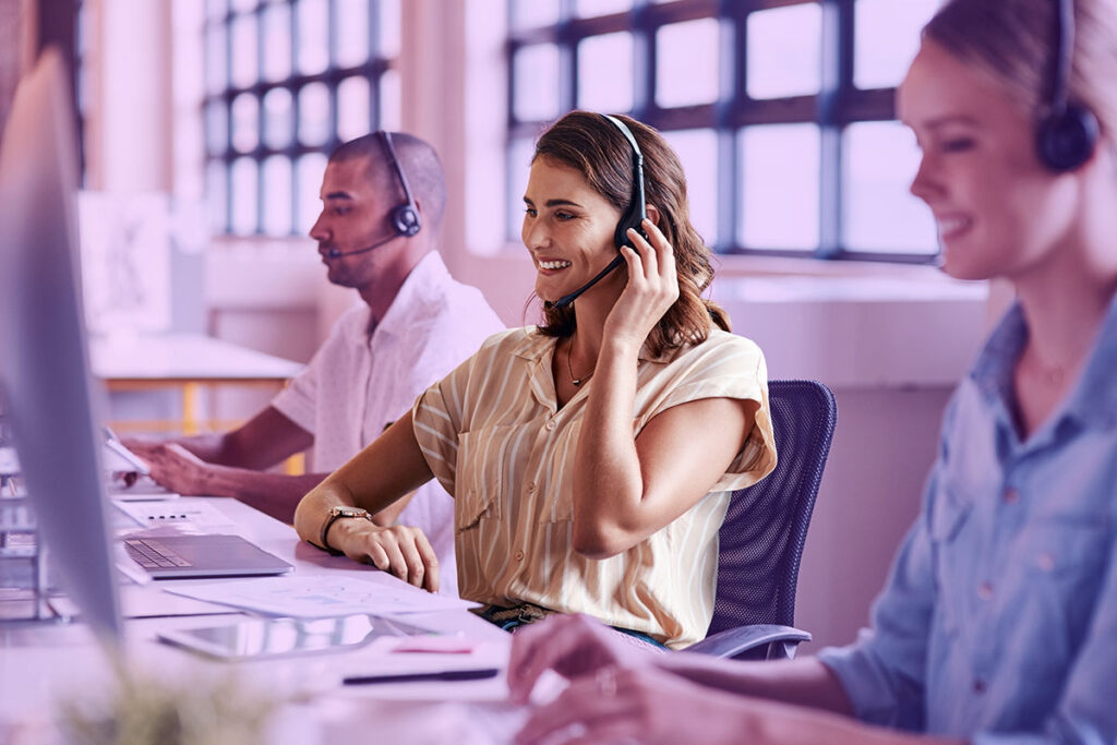 Customer service lady providing HR advice